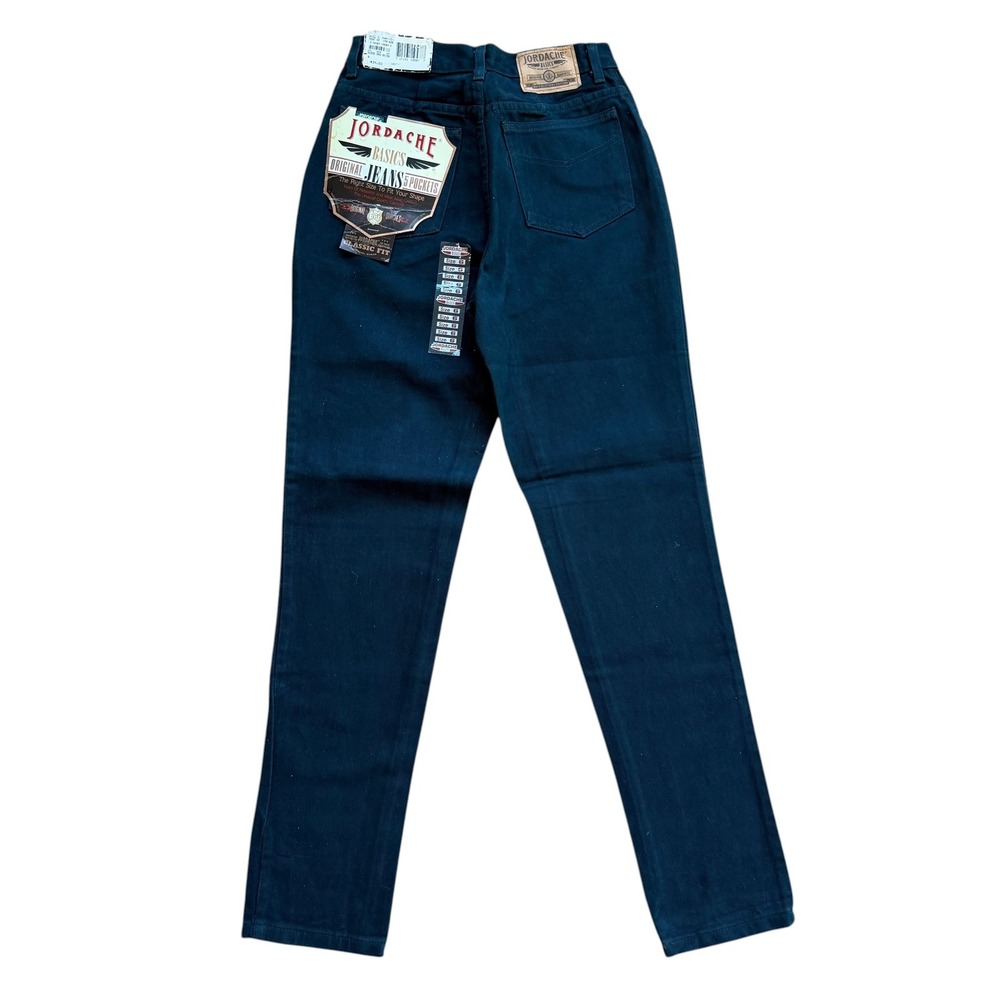 Jordache Basics Original Jeans Womens 6 Vintage High Rise Tapered Teal Green NEW - Picture 3 of 9
